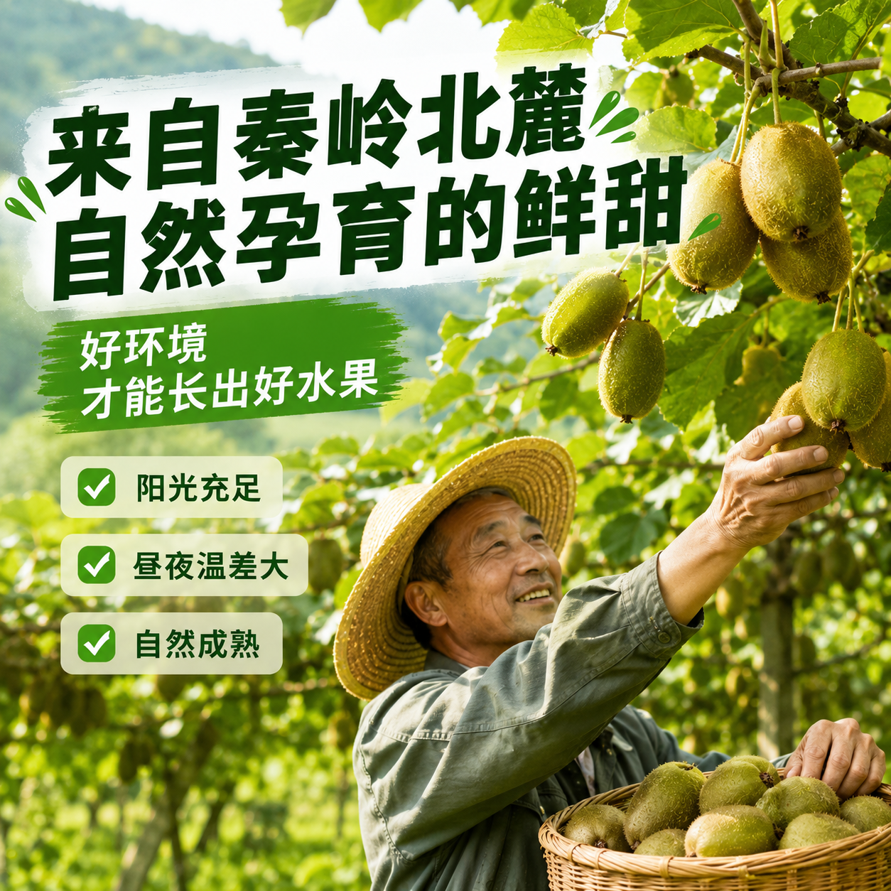 陕西翠香猕猴桃新鲜送礼首选水果 陕西翠香-5斤礼盒精品装(单果90~110g)