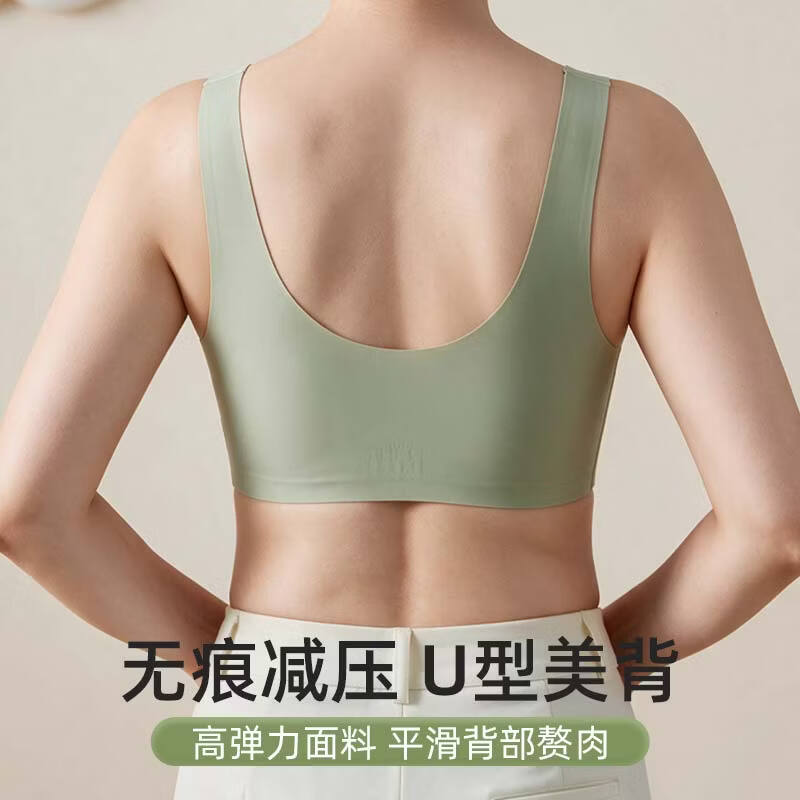 古今(GUJIN)内衣女士聚拢防下垂提拉收副乳中老年妈妈无钢圈舒适前扣粉底液 橘红色 无钢圈舒适 M 建议80-100斤