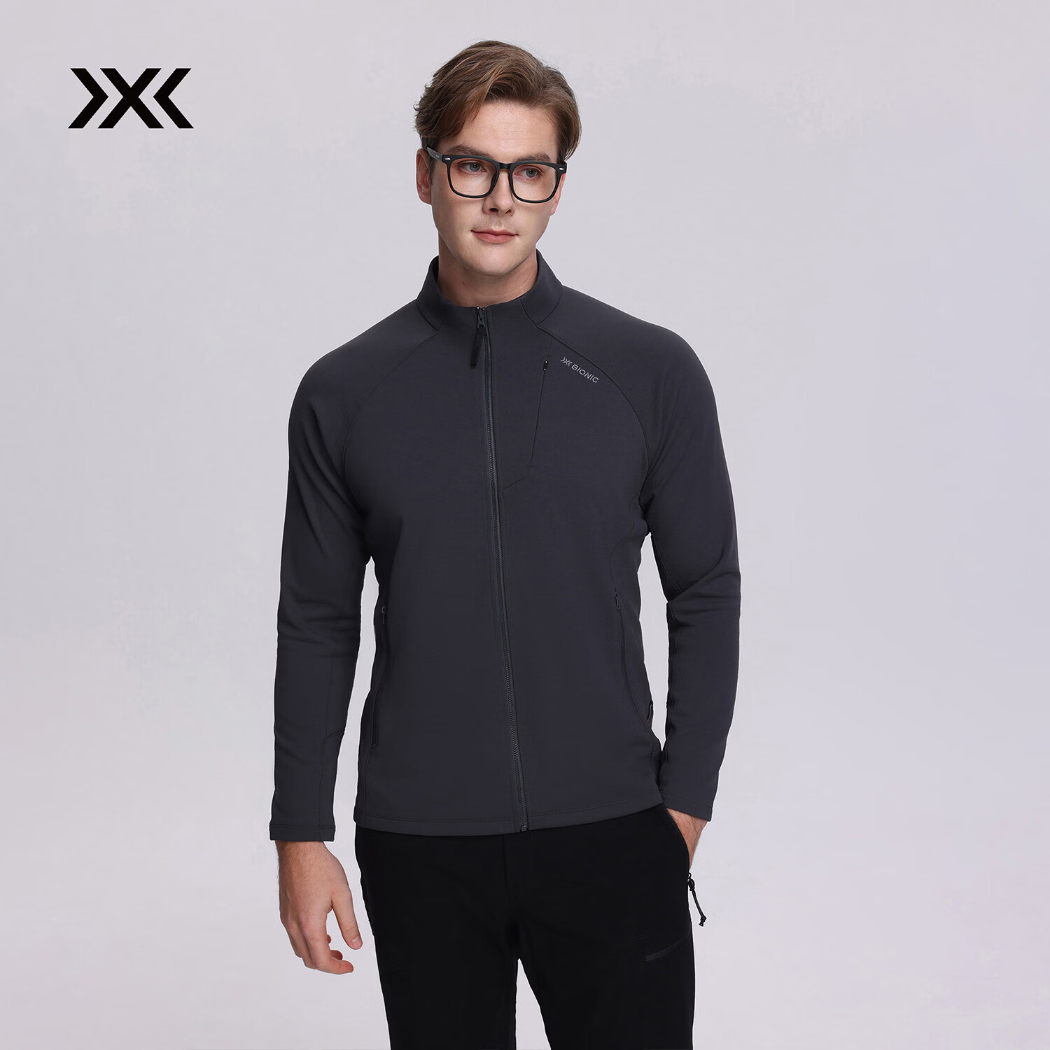 XBIONIC艾德3D条纹抓绒夹克男上衣外套吸湿速干透气中间层保暖春秋新品 深炭灰 2XL