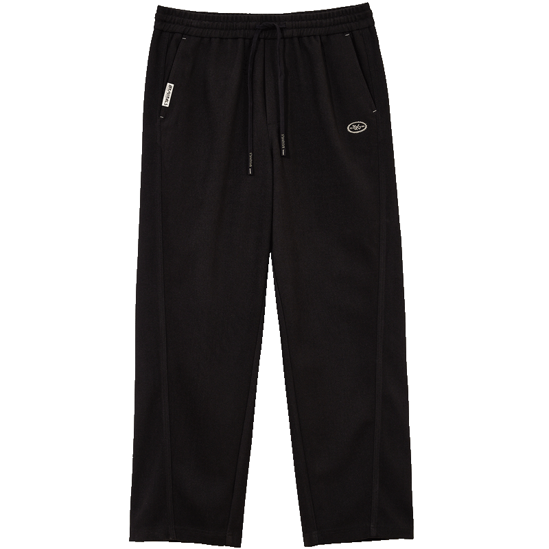 杰克·瓊斯（JACK&JONES）男裝春夏時(shí)尚百搭舒適純色長(zhǎng)褲子磨毛感仿毛呢休閑褲男224314044 E41 黑色 E41 黑色 L （180)