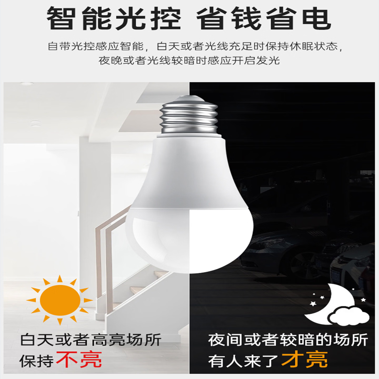 远卓行 人体存在感应雷达灯泡 24G毫米波微波感应led吸顶灯替换灯芯灯具 白光-220V【白天-有光不启动】 10W-24G存在感应【人在灯不灭】