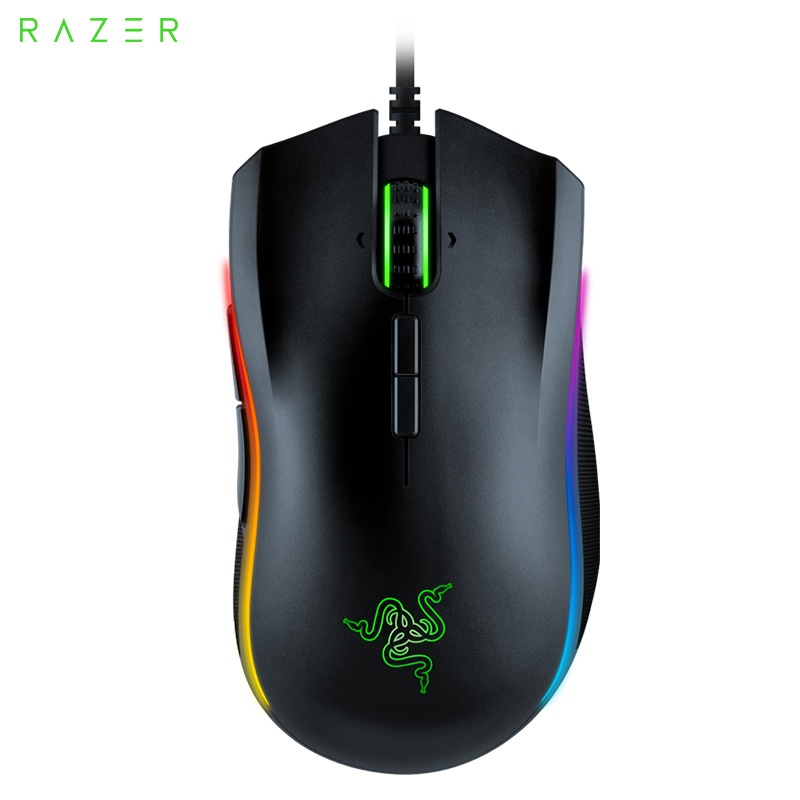 雷蛇(Razer) 曼巴眼镜蛇精英版 鼠标 有线鼠标 游戏鼠标 右手鼠标 RGB 电竞 黑色 16000DPI