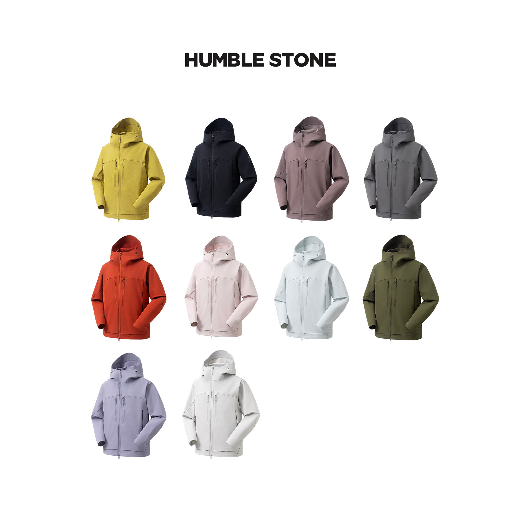 悍石HUMBLE STONE【铮峰.战术3.0】户外机能轻量弹力软壳外套26002 苍黄 2XL 建议165-185斤