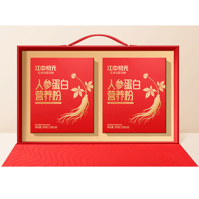 初元蛋白粉江中人参营养蛋白粉免疫力补充无蔗糖礼品中秋礼盒装 【升级款】人参蛋白粉 780g*1盒 【礼盒装】