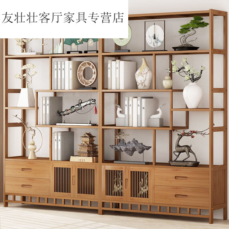 众舰行 古架非实木中式古董架子现代简约书架茶叶置物架酒架展示柜