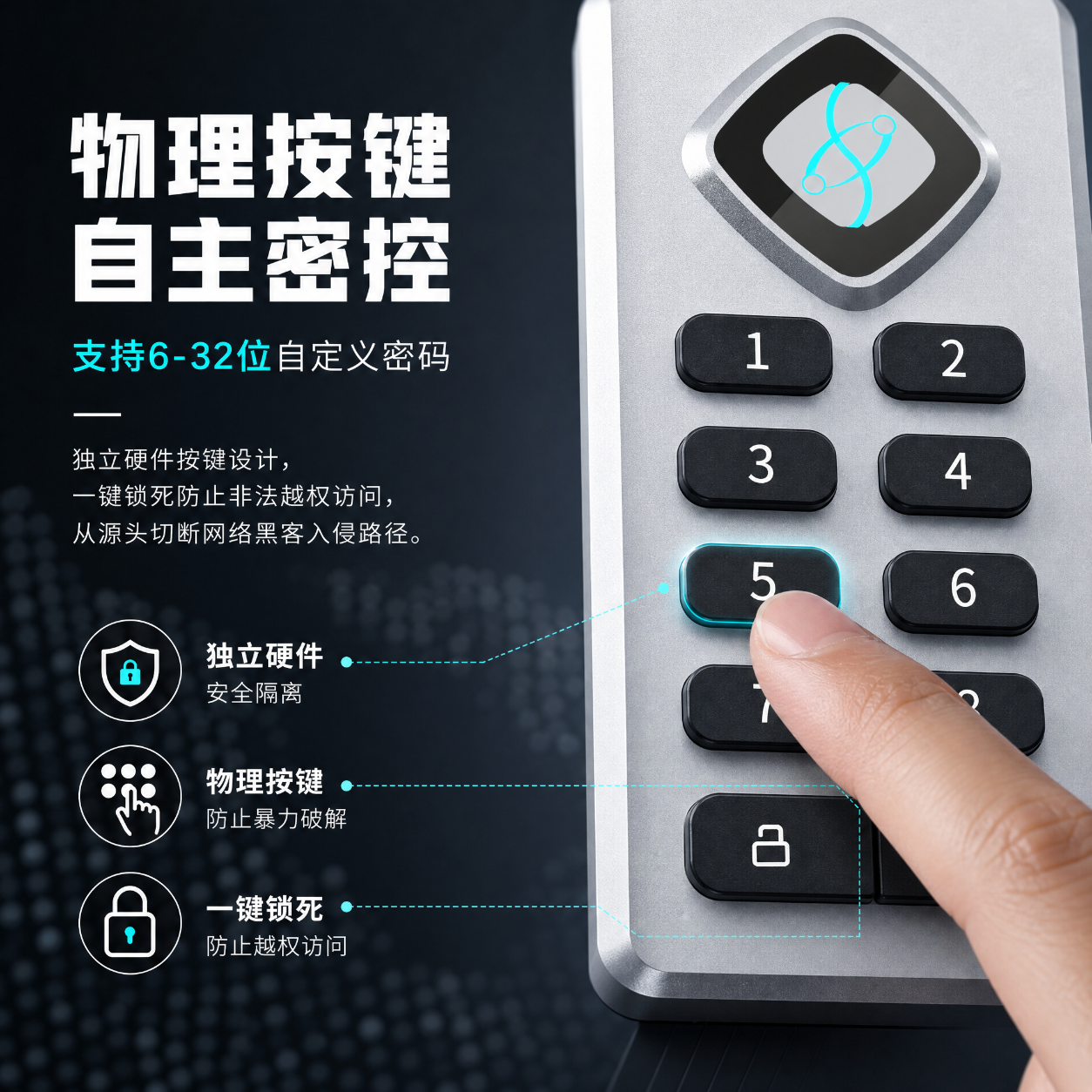 QUANTUMCTEK【京东限定款】国盾量子国盾密盘大容量高速传输加密U盘安全存储必备多功能移动存储 象牙白 64GB