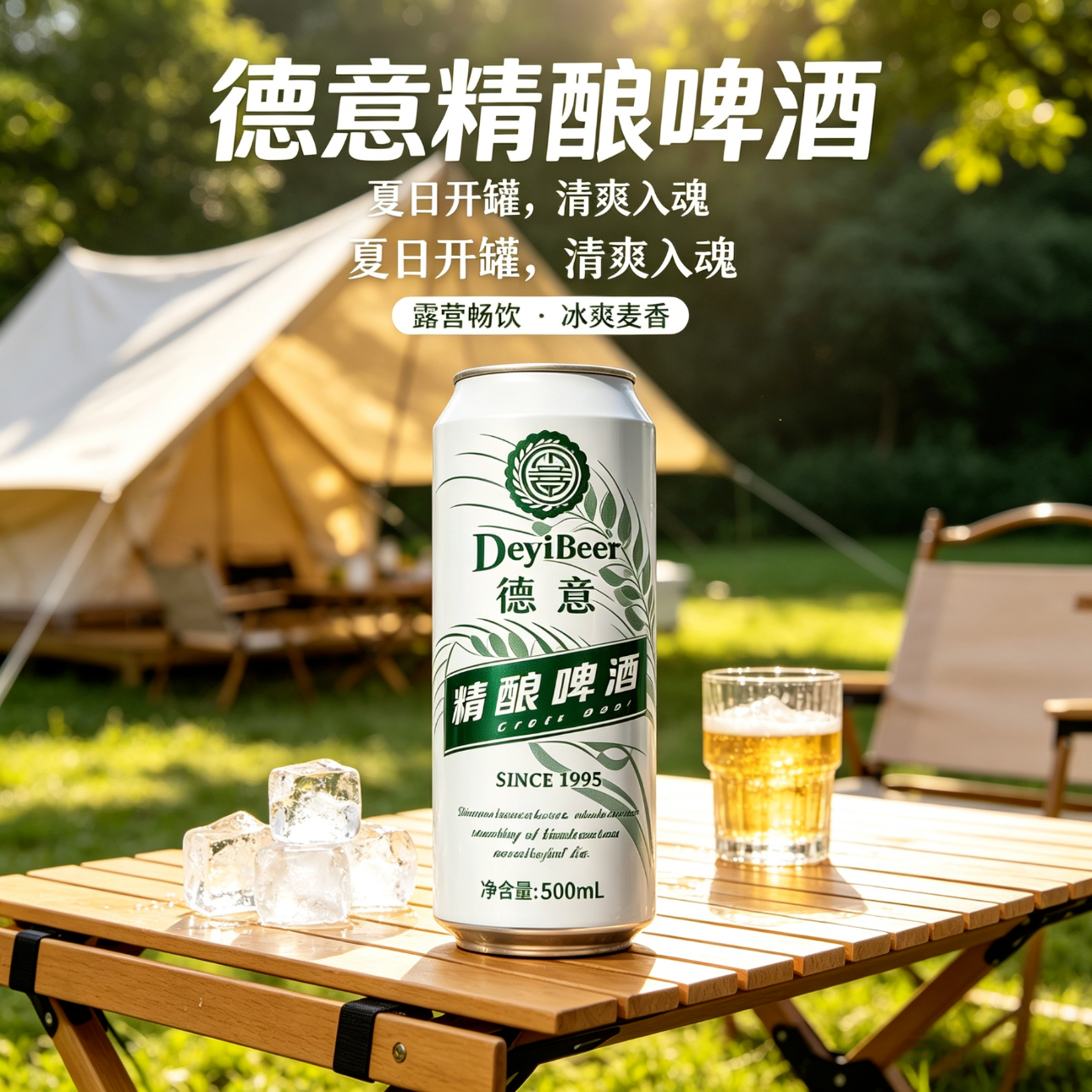 德意精酿全麦白啤12麦芽浓度500ml整箱12罐啤酒送礼自饮微醺庆功 德意全麦精酿啤酒 500mL 12罐 整箱装