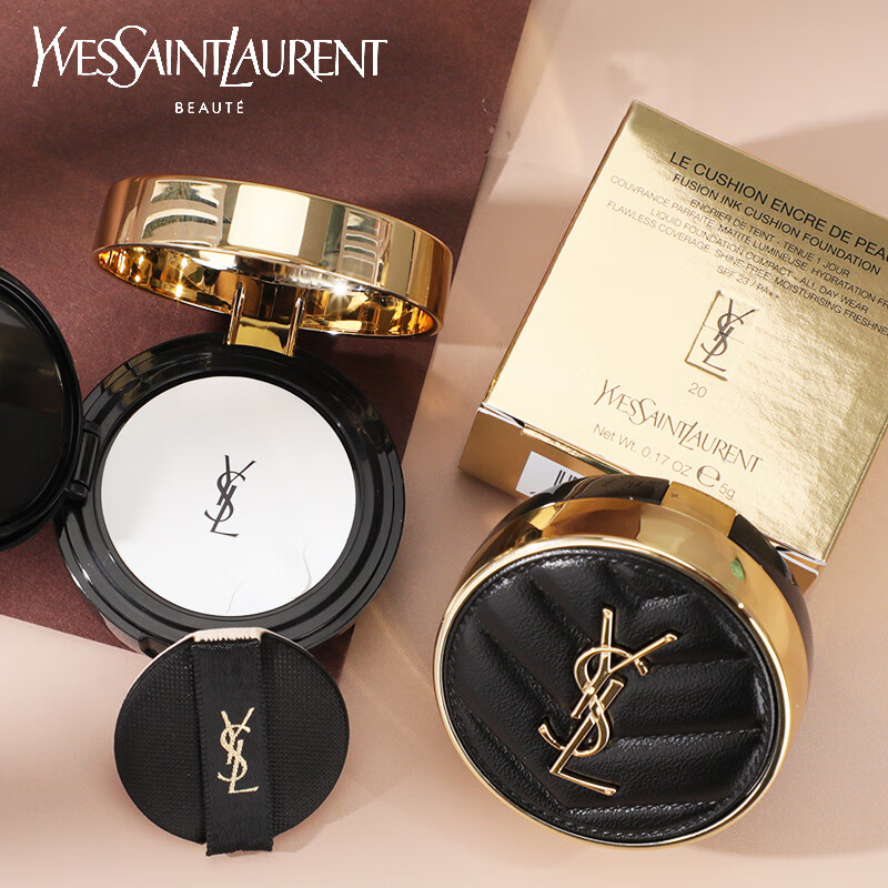 圣罗兰（YSL）新明彩轻垫粉底液(皮气垫) B20#透亮色5g中小样 介意慎拍