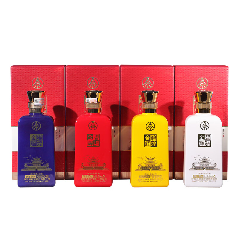 五粮浓香五粮液股份出品 52度浓香型白酒500ml送礼宴请 52度 500mL 4瓶 金碧辉煌四大名楼