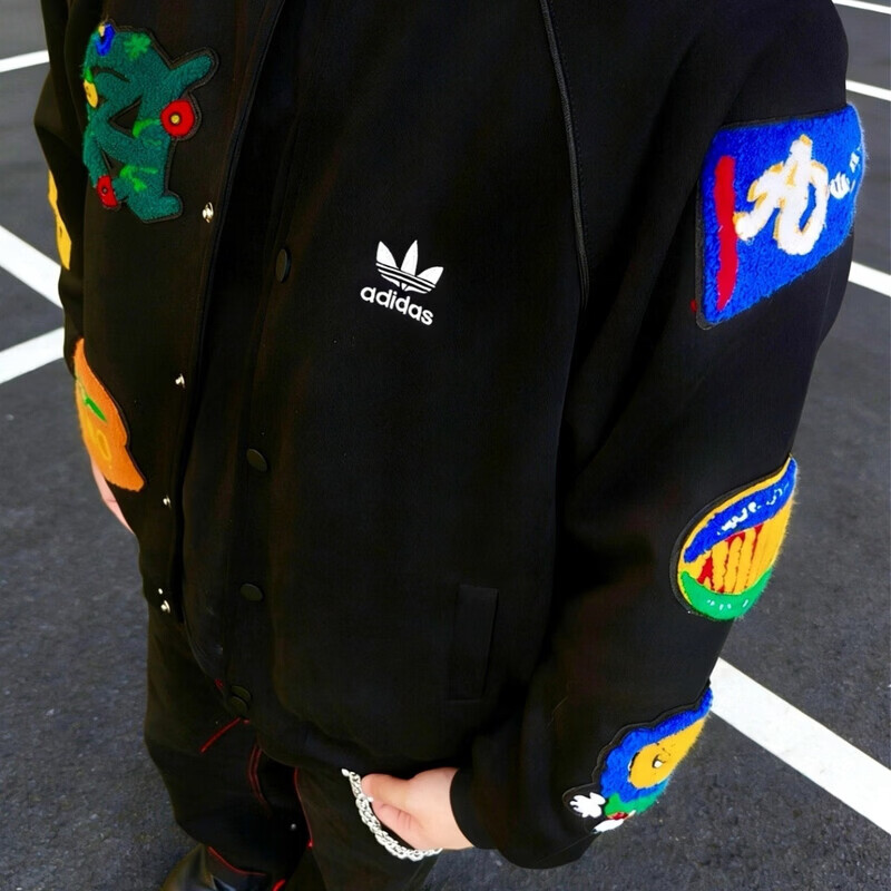 Y-3莆田轻奢三叶草防风保暖春秋夹克情侣装国潮棒球美式外套显瘦爆款 红色 4XL 175-200斤