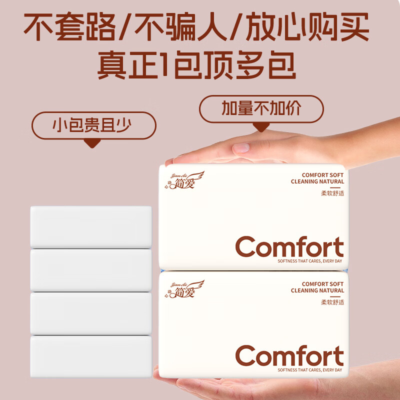 6层加厚大包可湿水抽纸家用原木纸巾餐巾纸整箱擦手纸面巾卫生纸 6层加厚加量410张:6大包【精选品质】