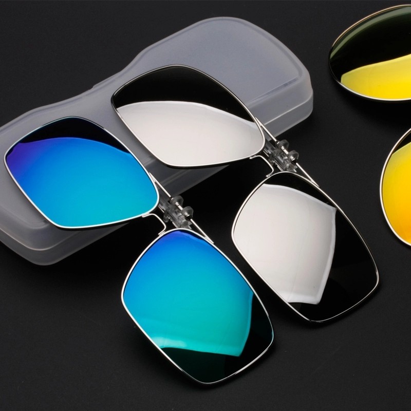 班杰尼近视太阳镜夹片潮超轻开车专用钓鱼偏光镜墨镜隐形镜片夹可上翻 夜视片