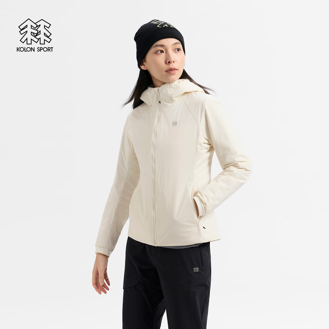 KOLON SPORT/可隆户外棉服 女耐磨透湿防泼水P棉拼接INSULATED棉服