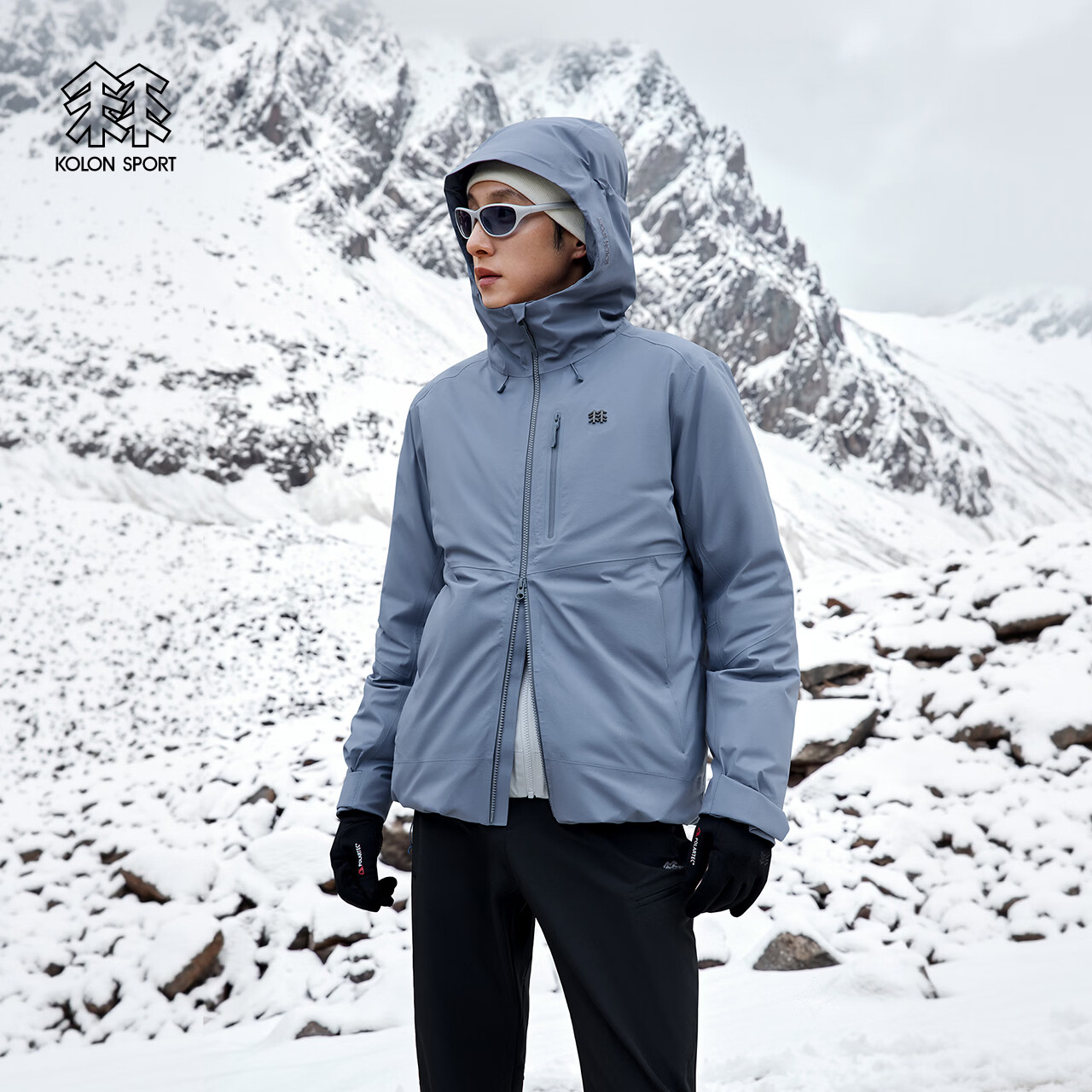 KOLON SPORT/可隆户外羽绒服 男士透湿防水AEGIS轻量羽绒冲锋衣