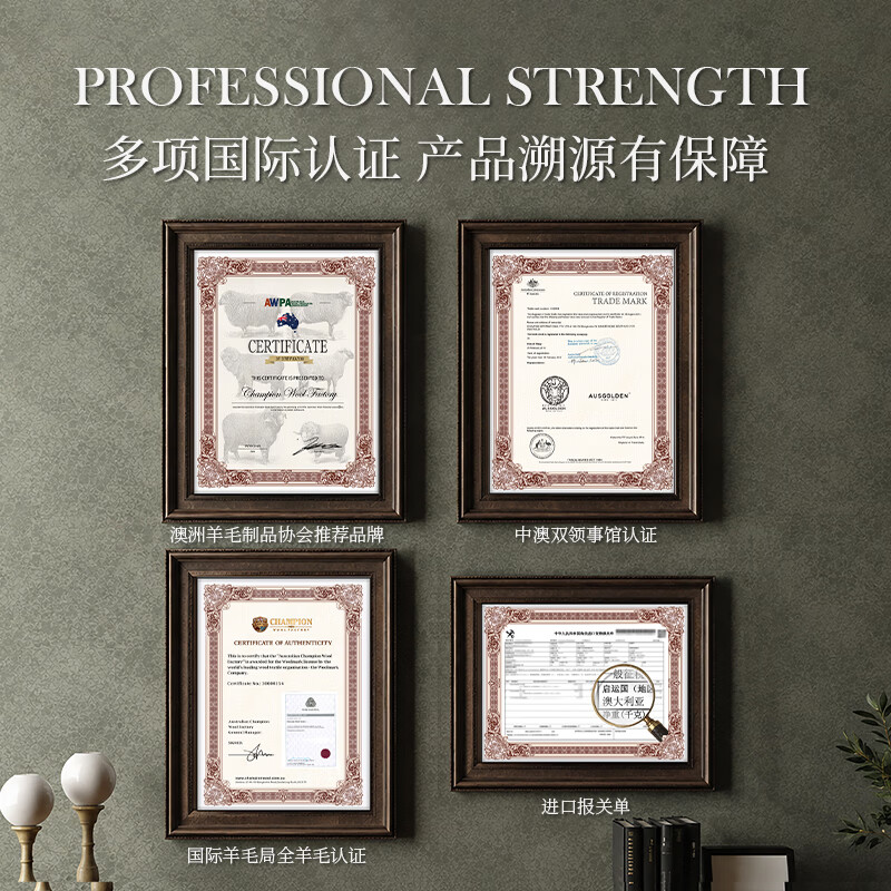 AusGolden澳洲进口100%纯新羊毛被A类抗菌单双人春秋被子加厚冬被被芯被褥 冬被加厚【澳洲进口羊毛】 被芯200*230cm（适1.5/1.8米床）