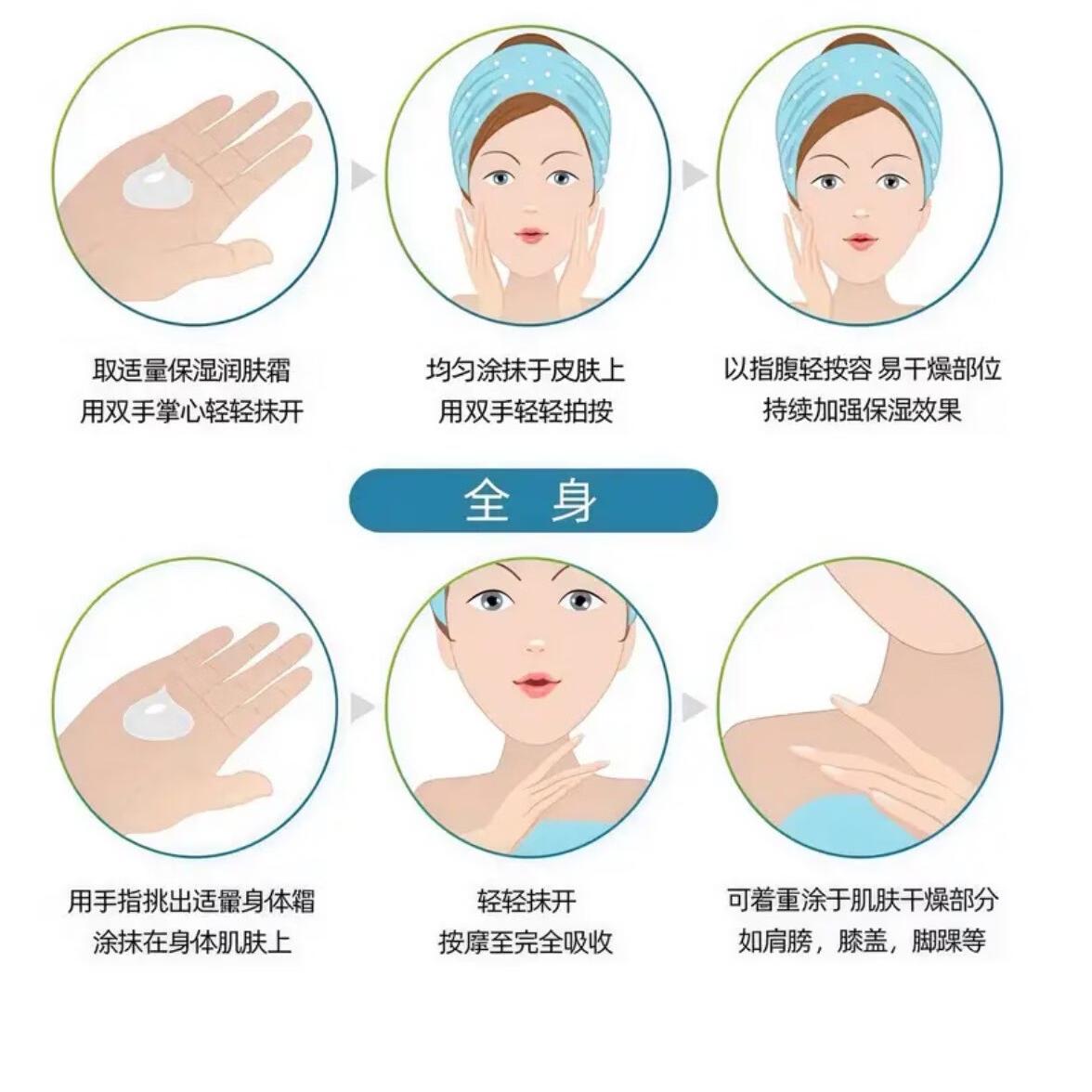 白罐婴儿保湿霜全身可擦孕妇专用面霜无烟酰胺550g身体乳 大白罐550g*2罐