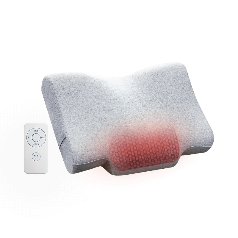 8H记忆枕 小欢喜热敷推拿多功能按摩颈椎枕头 石墨烯热敷颈椎枕 枕芯混灰色 ZD2 Pro
