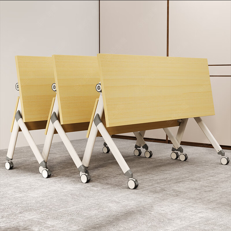 金经金属翻板桌培训桌员工折叠桌长条桌组合移动拼接翻板台会议桌长1.