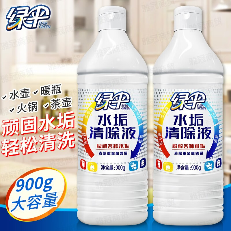 绿伞水垢清除剂900g家用电水壶茶桶暖锅炉水壶饮水机锅炉水杯除垢剂 2
