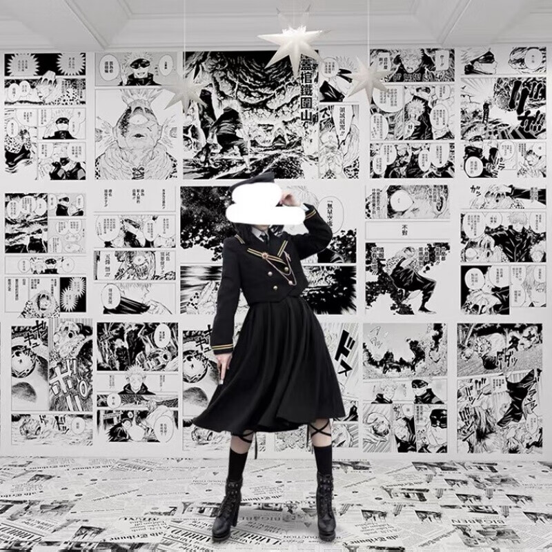 睿泰房间装饰品墙面 房间布置二次元墙纸宿舍女生动漫自粘男生背景墙