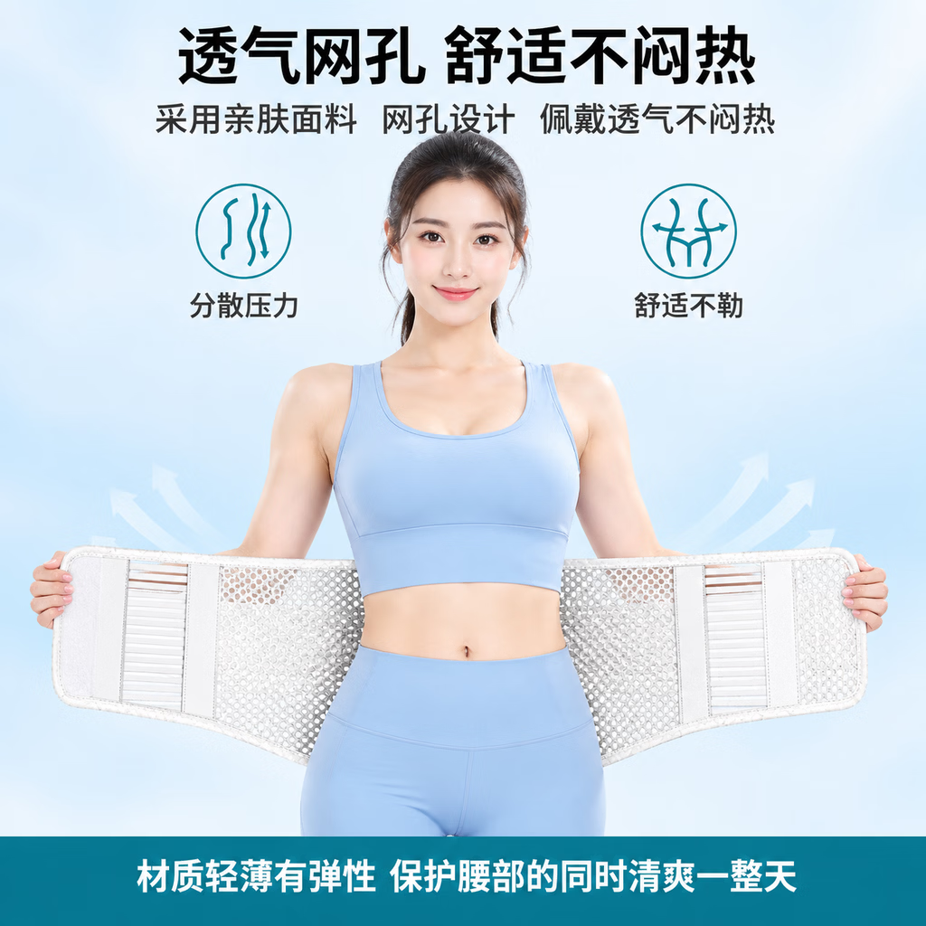 LISM日本医用护腰带腰间盘突出腰椎肌劳损腰疼腰托男女通用四季轻薄款 【医用透气款灰色】腰椎护腰带+赠送替换支撑条 S【80-110斤 适合腰围70-80cm】