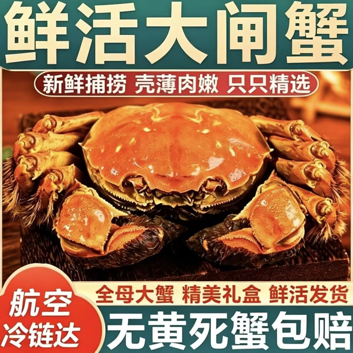 【活蟹】洪泽湖大闸蟹鲜活螃蟹母3.5-3.8公4.0-4.3两6对12只批发 全母【2.5-2.8两】10只