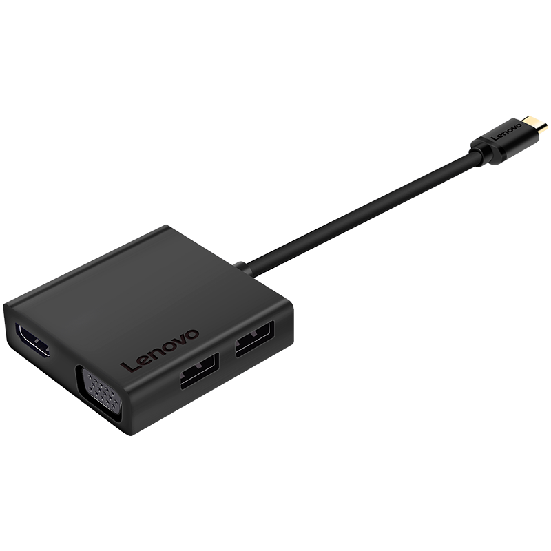 ���루Lenovo�� Type-Cת��ͷUSB-Cת�����������������ڽӿ�ת������չ HDMI��չ��ת�ӱʼǱ� LC07-R��USB+����+HDMI+�������� ���弴��