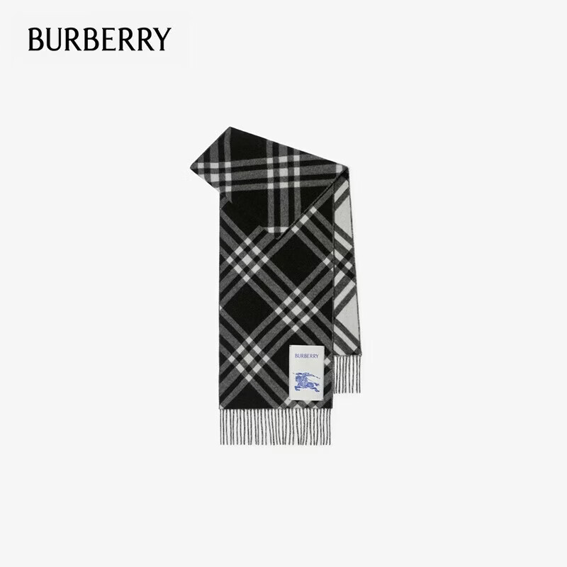 博柏利（BURBERRY）围巾黑色80996501生日礼物送女友 黑色