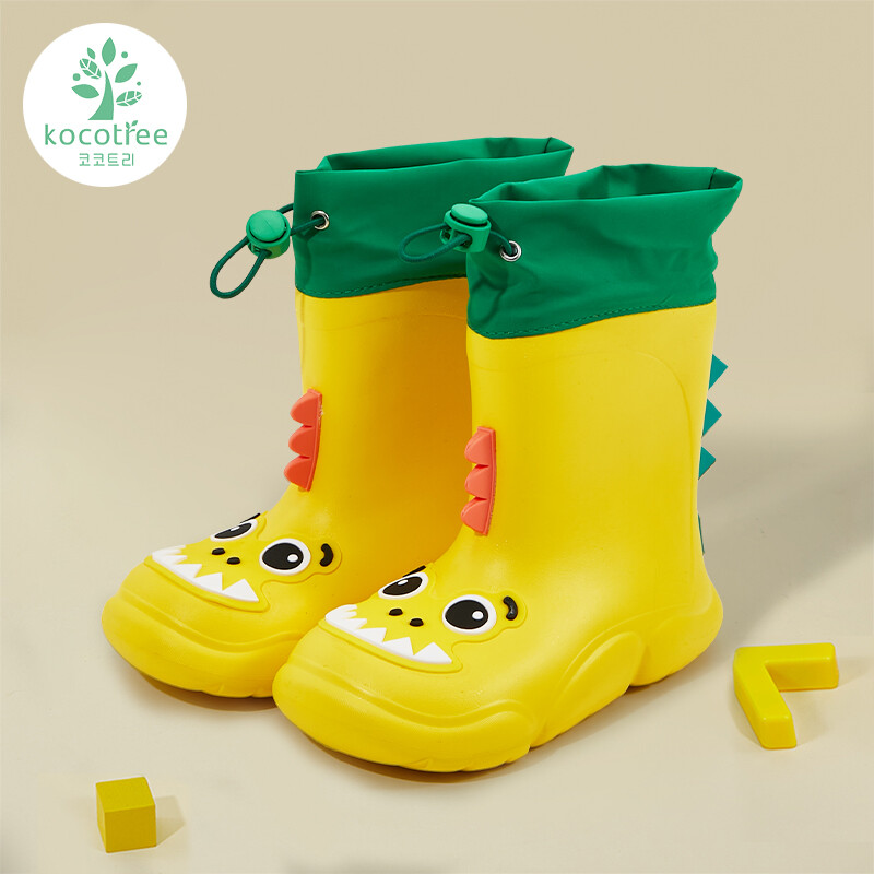 kocotreekk树儿童雨鞋加厚男童女童宝宝幼儿雨靴雨天卡通水鞋勇敢小恐龙高性价比高么？