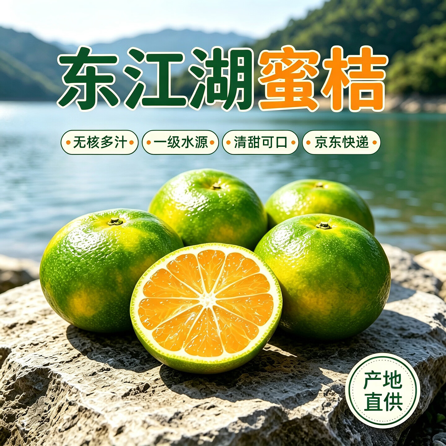 正宗湖南东江湖蜜桔郴州资兴清江蜜橘子现摘新鲜水果JD快递直发 精品大果5斤(果径60-65mm)