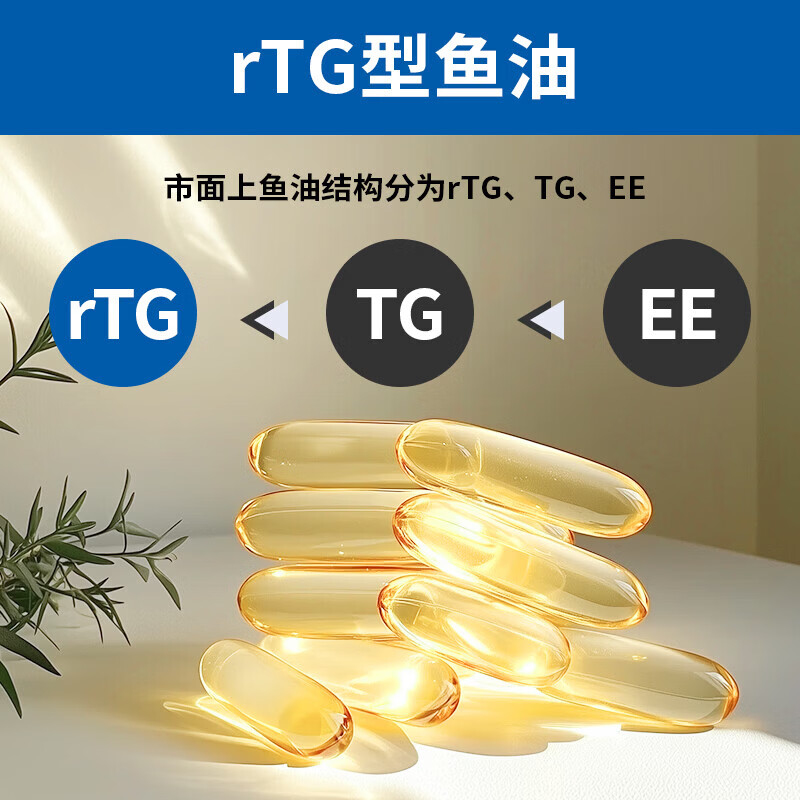赛霸深海鱼油RTG型IFOS认证95%高纯度Omega-3DHA+EPA高效吸收运动恢复 【95%高纯度-五星认证】rTG鱼油 30粒*5盒