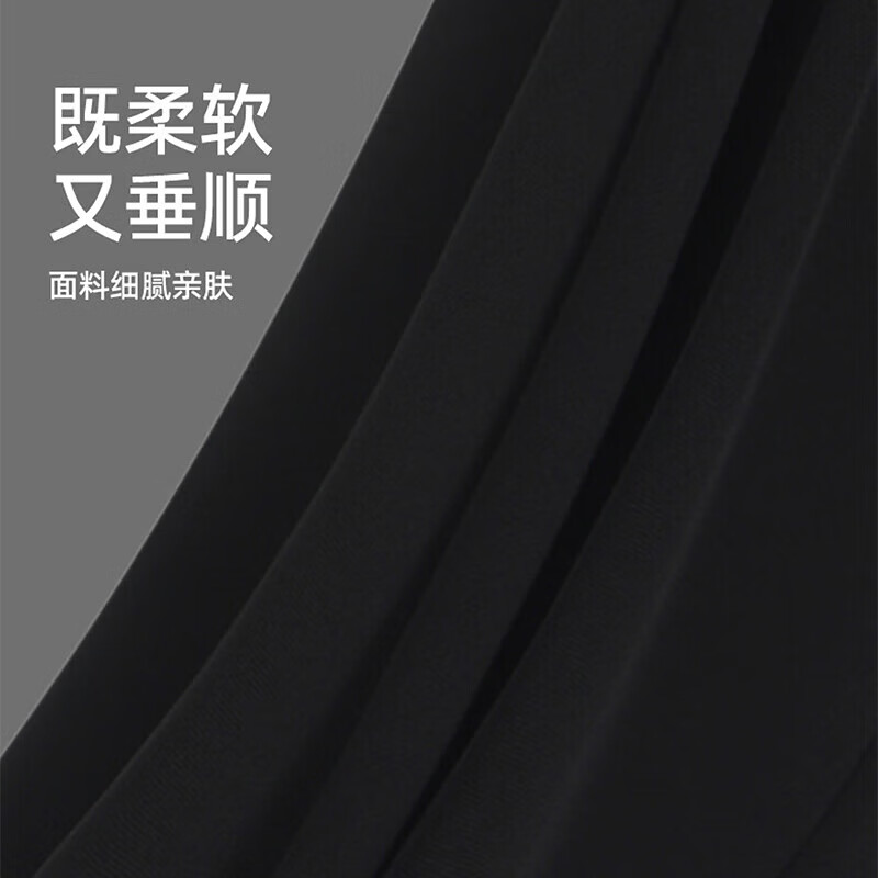 俞兆林西装裤女2026春夏新款小个子高腰显瘦休闲裤宽松垂感直筒阔腿裤 黑色 【通勤垂感显腿长】 M 【推荐95-105斤】