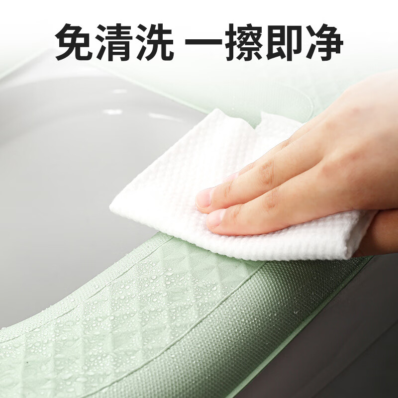 新款虎头手提双提拉马桶垫eva粘贴式卡通老虎马桶垫背贴装饰套装 乳白色（1个装）