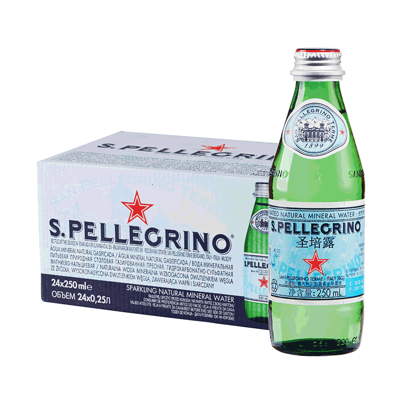 pellecrino)意大利原装进口玻璃瓶气泡水塑料瓶含气矿泉水 【玻璃瓶】