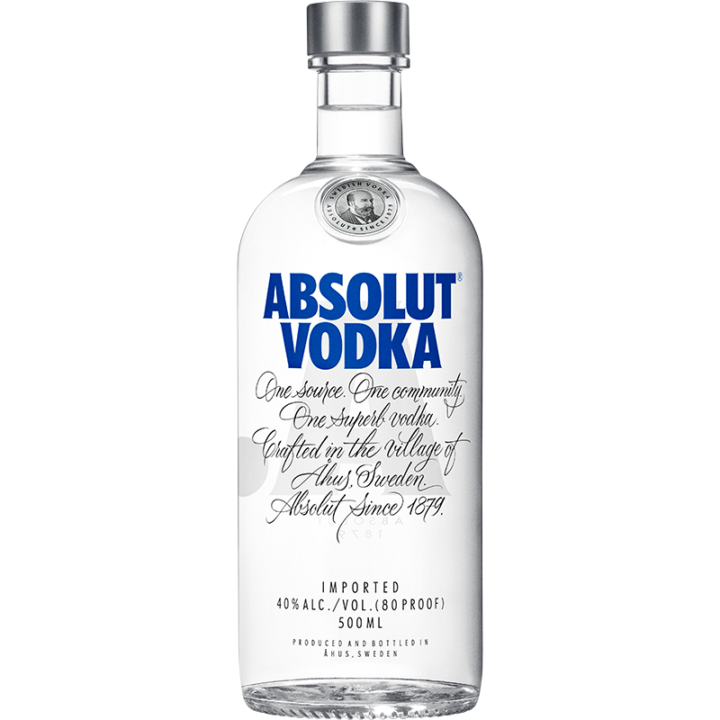 ABSOLUT VODKA 绝对伏特加 伏特加 原味 40%vol 500ml