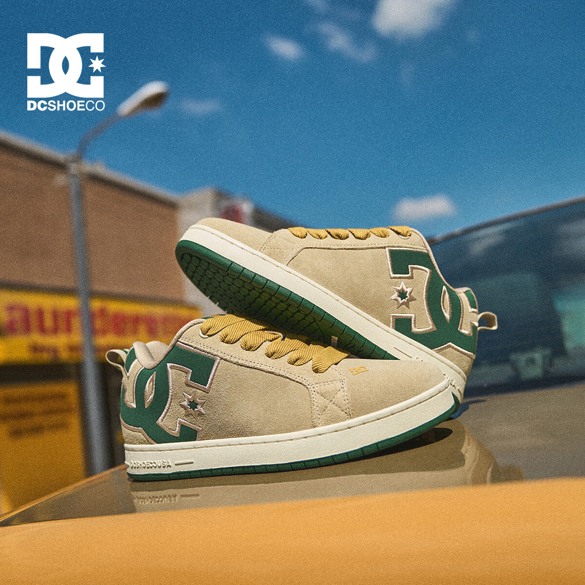 DCSHOES PRO GRAFFIK男士滑板鞋2026复古增高潮鞋舒适耐磨百搭休闲鞋174 苔原绿 36 码【标准尺码,正码正拍】
