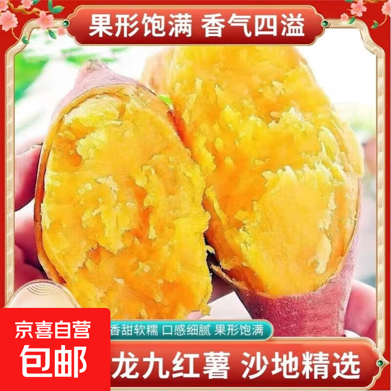 新鲜山东沙地蜜薯黄心板栗红薯生鲜蔬菜超市同款软糯香甜童年回忆 龙九地瓜9斤小果（带箱）