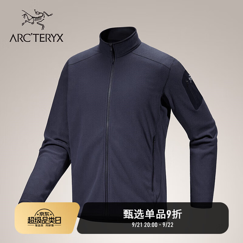 ARC’TERYX始祖鸟 DELTA LT JACKET 保暖 男子 抓绒衫 BLACK SAPPHIRE/蓝黑色 M