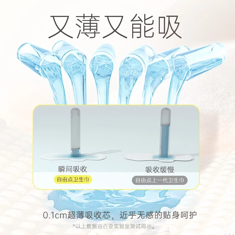 自由点羽翼轻轻超薄透气防漏绵柔卫生巾日夜用姨妈巾组合 羽翼轻轻11包62片