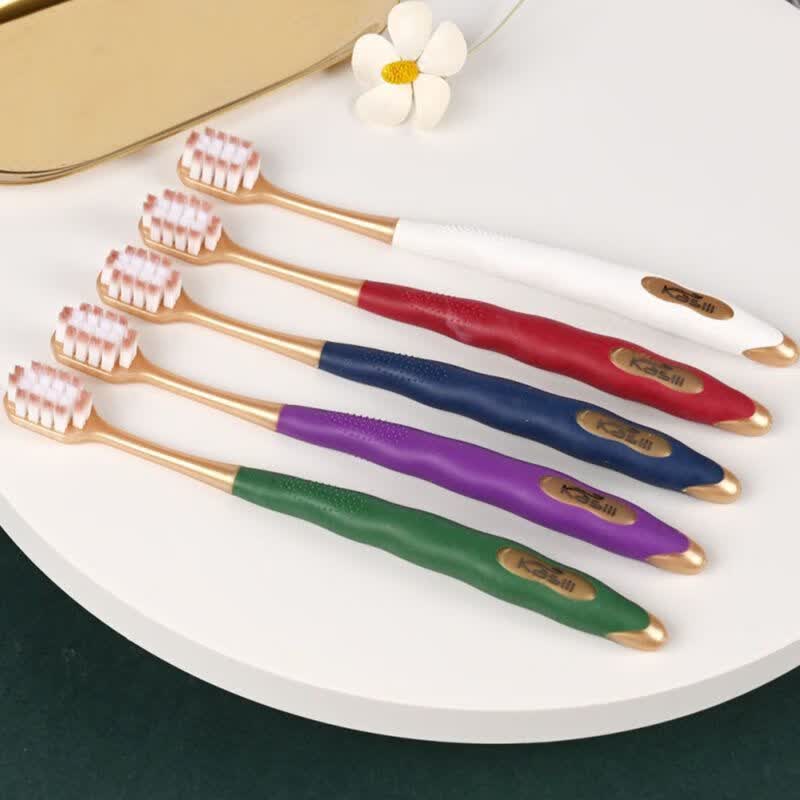 卡斯丽成人牙刷家用宽头高档细毛深层清洁软毛牙刷家庭装913 新款万根软毛牙刷【5支装】