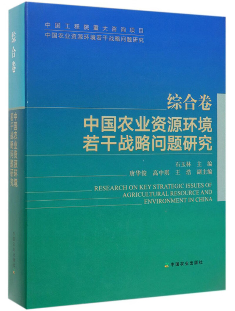 中国农业资源环境若干战略问题研究（综合卷）