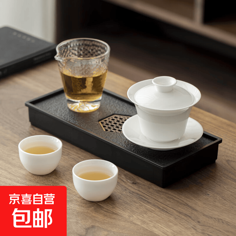 京喜盖碗玻璃公道杯小长方茶盘赠50津贴 7.9元，京喜金梅便携茶具赠50津贴 7.9元 - 86线报