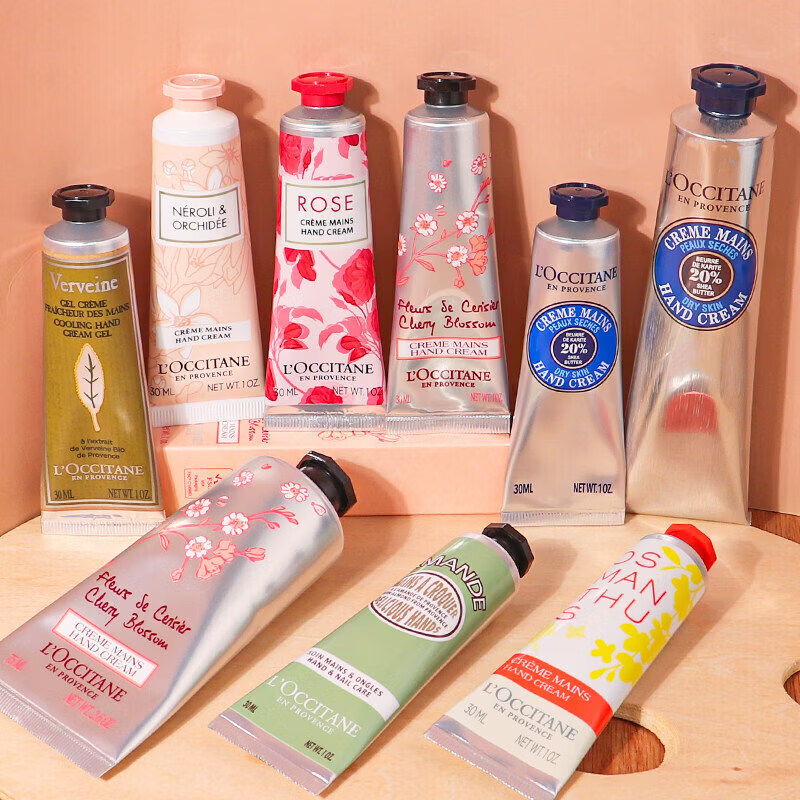 欧舒丹（L'OCCITANE）正品法国护手霜乳木果樱花玫瑰30ml女教师节保湿 热卖六件套送礼袋