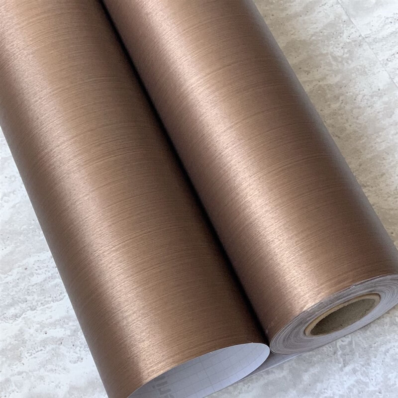 焱思泰波音软片铜拉丝特厚古铜色金属质感拉丝纹自粘
