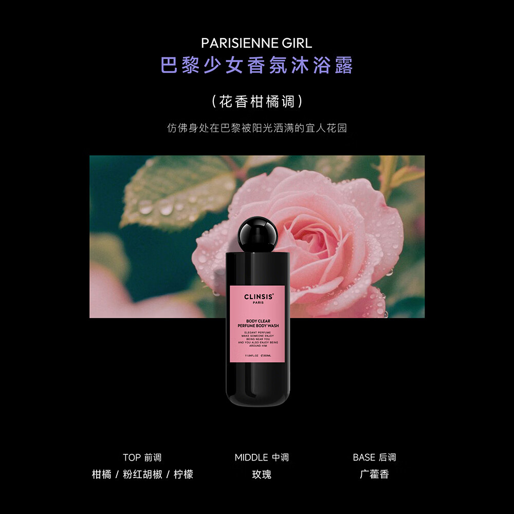 CLINSIS珂莱诗法式香氛身体护理礼盒24H持久留香水润保湿舒缓滋养肌肤 【送礼首选】巴黎少女法式香氛护理礼盒