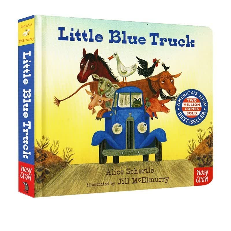 英文原版 Little Blue Truck 蓝色小卡车 圣诞节 纸板发音书 Springtime /Christmas/Valentine/Halloween 纸板书 发音书 翻翻书 大开本纸板书 