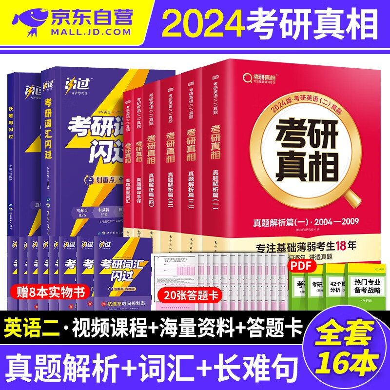 【单本】考研真相英语二2024 词汇闪过