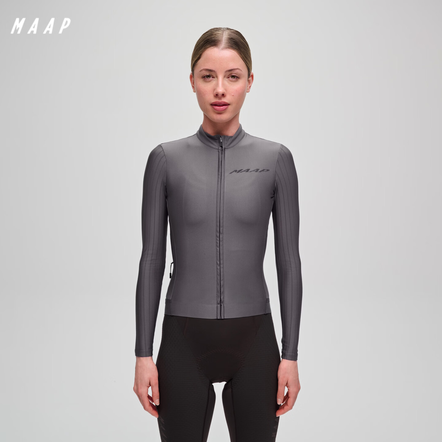 MAAP【新品】女士 Pro Aero Thermal LS Jersey 加绒长袖骑行服 陨石灰 S