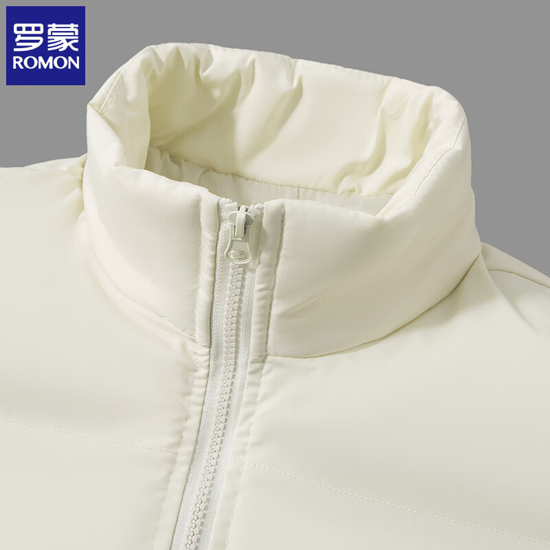 罗蒙(ROMON)纯色棉服男短款2026冬季新款保暖面包服棉衣外套休闲男装上衣服 蓝色 2XL
