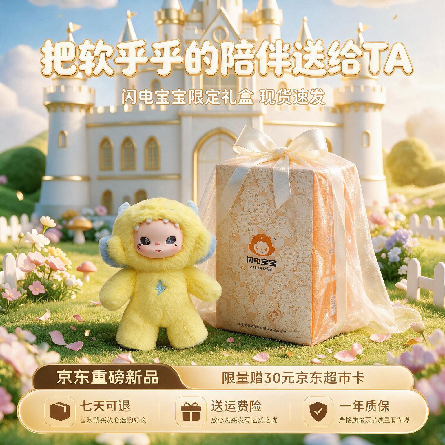 汉能创新AI陪伴机器人毛绒玩具7-9-10-12女孩生日礼物开学季礼盒